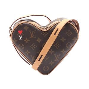 Louis Vuitton Sac Cool Shoulder Bag Canvas Leather Brown